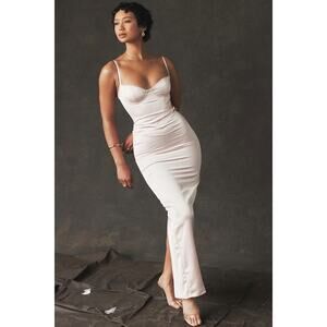 House of CB Stefania Soft Peach Corset Maxi Dress Size XS Extra Small